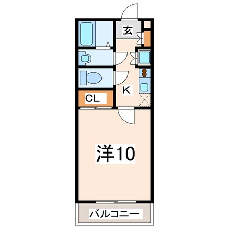 帯山六丁目 徒歩1分 2階の物件間取画像